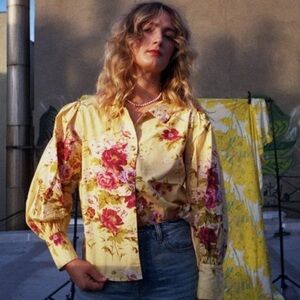 Batsheva x Laura Ashley Efa Blouse in Arundel Floral Print Size 4
